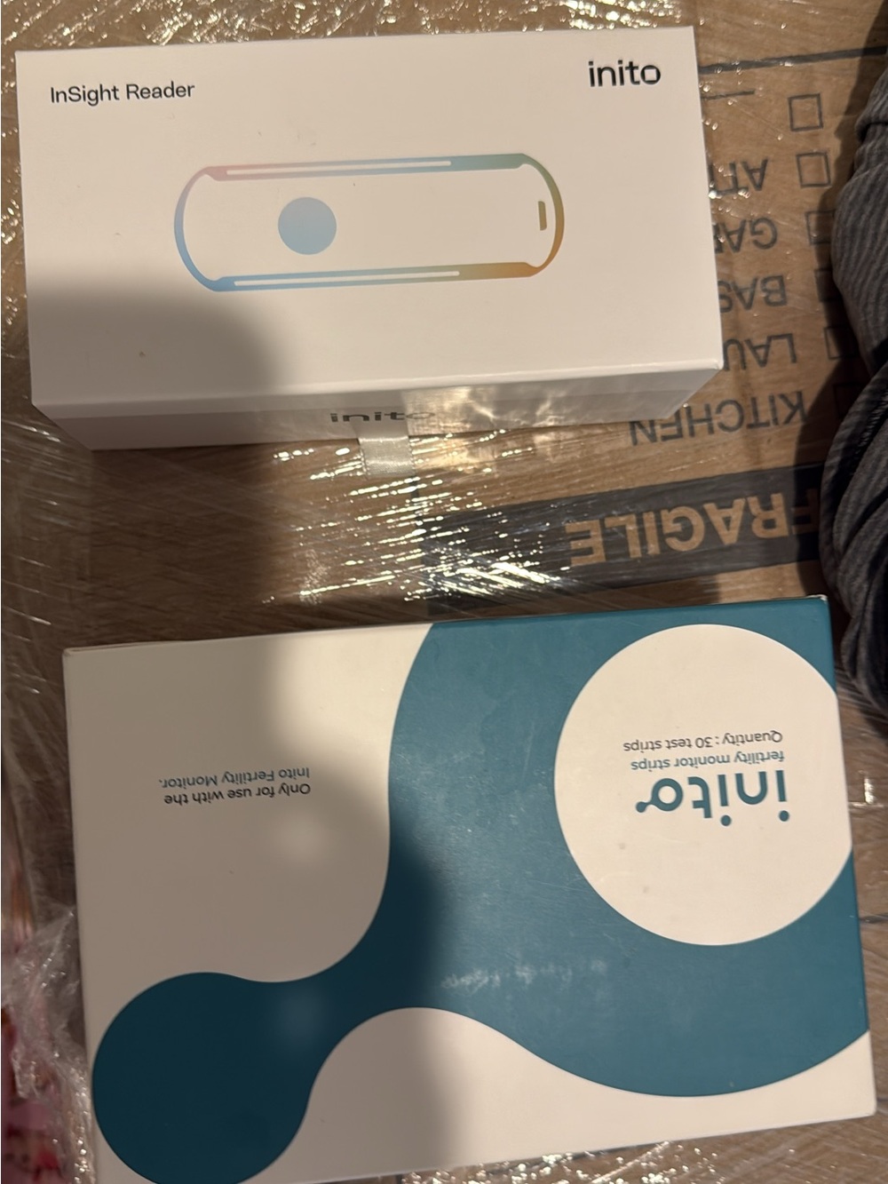 inito InSight Reader - White and Teal Fertility Monitor + 30 strips expire July